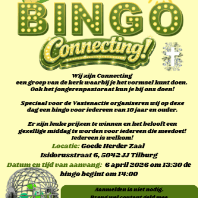 Jongerengroep Connecting  organiseert bingo op 6 april
